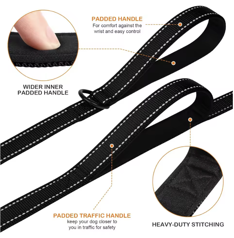 ProGrip Dual-Handle Reflective Dog Leash